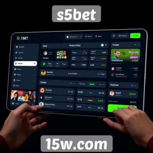 Interface do usuário do s5bet em foco